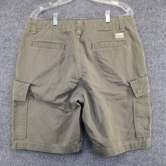 Timberland Stratham Issue Men's Cargo Shorts Green Size 32 100% Cotton Pockets - Picture 2 of 11